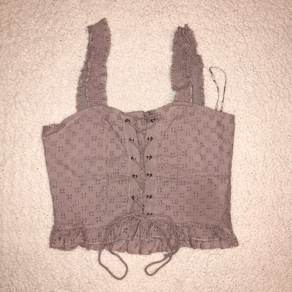 cotton on lilac tie up top